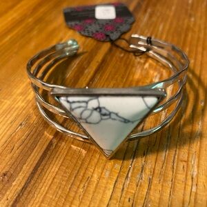 Paparazzi Silver Triangle Cuff Bracelet